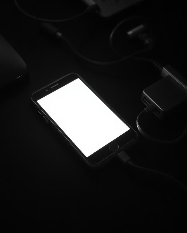 Créa morte : smartphone à l'écran surexposé
